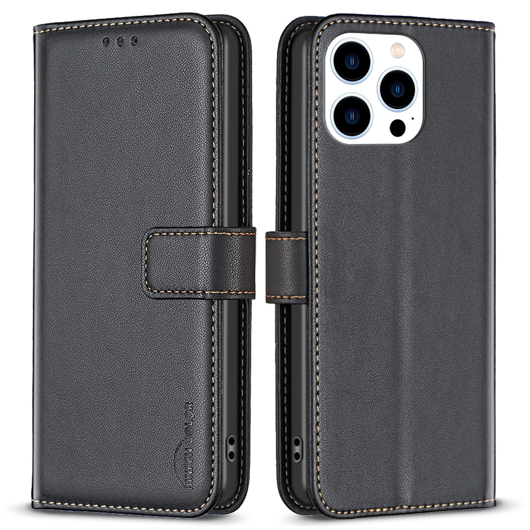 BINFEN COLOR BF17 For iPhone 13 Pro Anti-Fingerprint Wallet Leather Phone Cover Stand Magnetic Closure Phone Case BINFEN COLOR BF17 For iPhone 13 Pro Anti-Fingerprint Wallet Leather Phone Cover Stand Magnetic Closure Phone Case